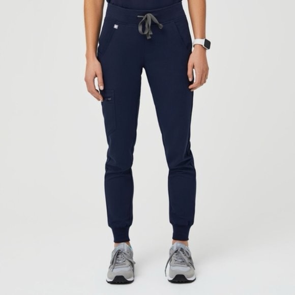 FIGS Zamora Jogger Scrub Pants Navy Blue Size Large - Picture 1 of 5